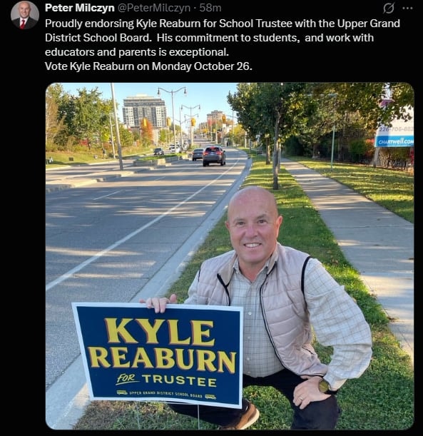 Endorsement post from Peter Milczyn